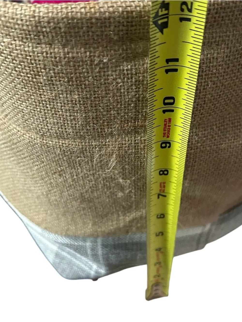 Monogram A Burlap Storage Basket